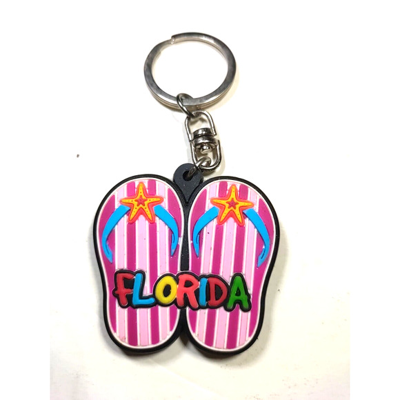 Florida Rubber Keychain Colorful Souvenir - Picture 3 of 5